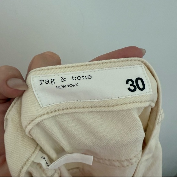 Rag & Bone ecru Sofie high-rise wide-leg jeans - size 30 - Picture 8 of 8